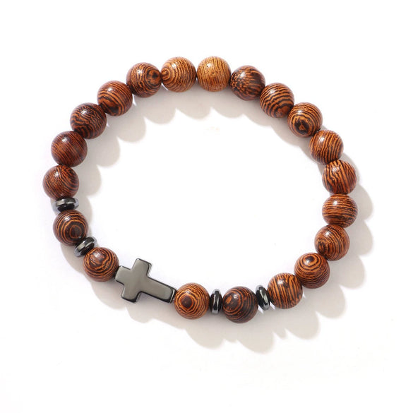 Jewelry Bohemian Cross Bracelet Pu Leather Geometric Electroplating Women's