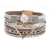 Jewelry Bohemian Cross Bracelet Pu Leather Geometric Electroplating Women's