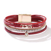 Jewelry Bohemian Cross Bracelet Pu Leather Geometric Electroplating Women's