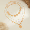 Jewelry Bohemian Geometric Alloy Pendant Clavicle Chain With Electroplating