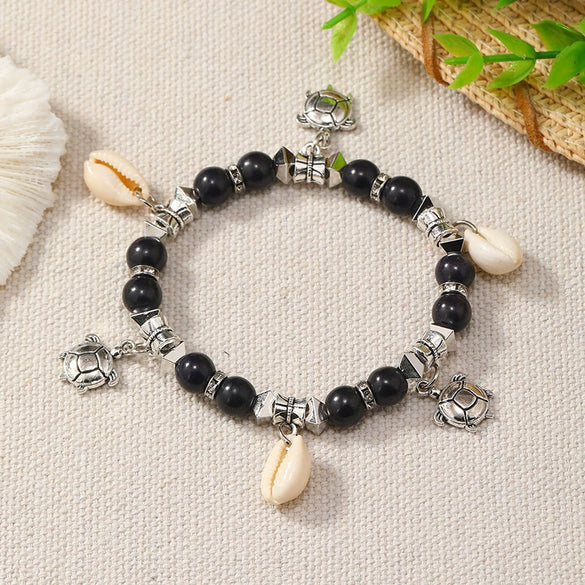 Jewelry Bohemian Ocean Style Colorful Shell Turquoise Animal Zodiac Manual Bracelet For Women And Men