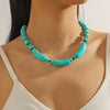 Jewelry Bohemian Plastic Resin Organic Glass Geometric Handmade Polished Necklace For Women