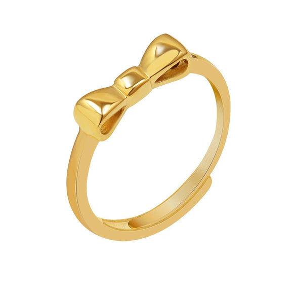 Jewelry Bow Pattern Titanium Steel Electroplated Women's Ring
