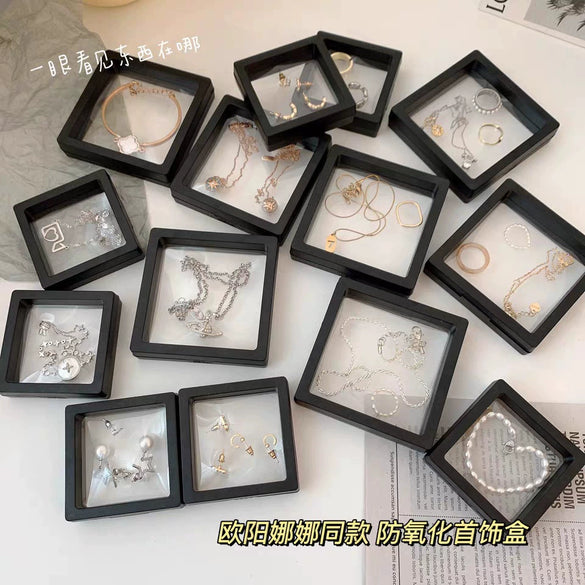 Jewelry Box Composite Materials Antioxidation Sealed Storage For Ring Necklace Earrings