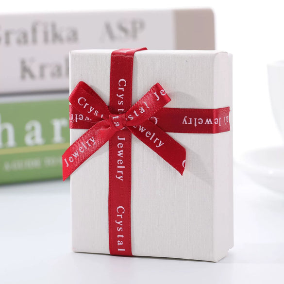 Jewelry Box Made Of Paper And Cardboard For Pair Ring Necklace Bracelet Earrings Packaging With Letters Heaven And Earth Cover