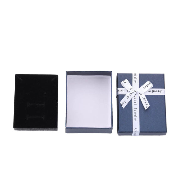 Jewelry Box Made Of Paper And Cardboard For Pair Ring Necklace Bracelet Earrings Packaging With Letters Heaven And Earth Cover