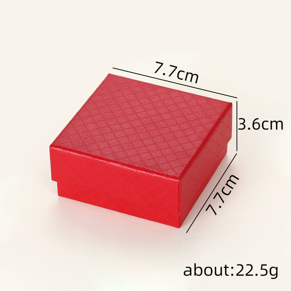 Jewelry Box Packaging Rhombus Fashion Embossed Solid Color