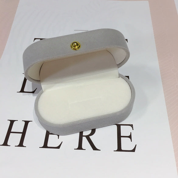 Jewelry Box Plastic Pvc Velvet Spray Girly Style Gift Box For Ring Pendant Earrings