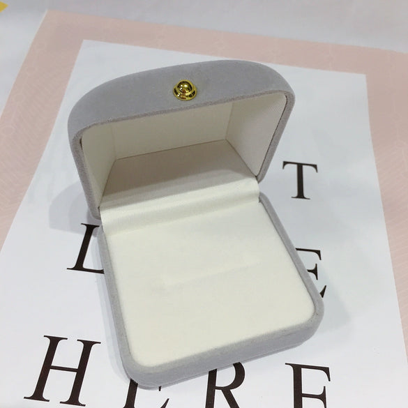 Jewelry Box Plastic Pvc Velvet Spray Girly Style Gift Box For Ring Pendant Earrings