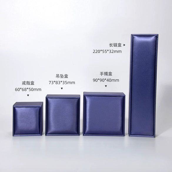 Jewelry Box Plastic Solid Color Brushed Pu Leather