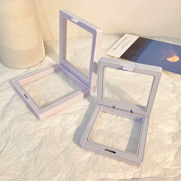 Jewelry Box Plastic Transparent Pe Film Suspension Simple Geometric Electroplated