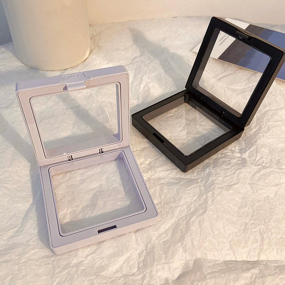 Jewelry Box Plastic Transparent Pe Film Suspension Simple Geometric Electroplated