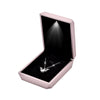 Jewelry Box Square Composite Materials Solid Color Leisure Style For Valentine's Day With Led Light