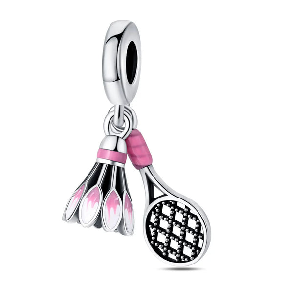 Jewelry Bracelet Accessories Copper Silver Plated Dumbbell Football Basketball Baseball Charm Beads Dripping Oil Design