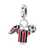 Jewelry Bracelet Accessories Copper Silver Plated Dumbbell Football Basketball Baseball Charm Beads Dripping Oil Design