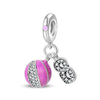Jewelry Bracelet Accessories Copper Silver Plated Dumbbell Football Basketball Baseball Charm Beads Dripping Oil Design
