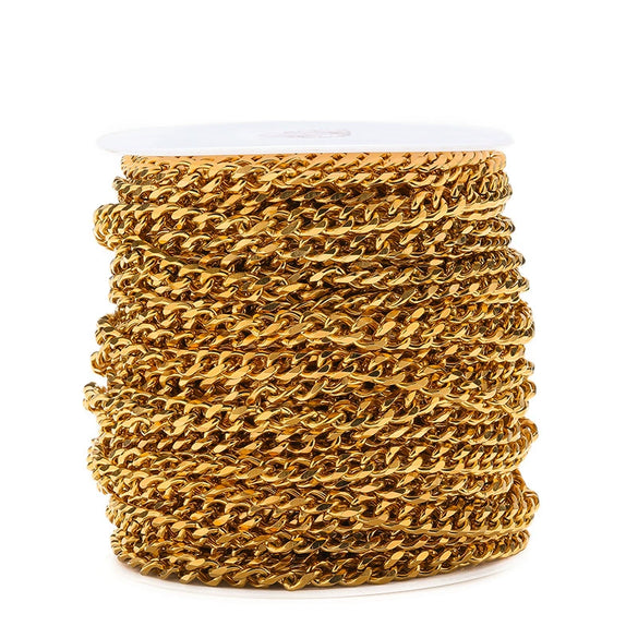 Jewelry Bracelet Accessories Stainless Steel Chain Six Sided Grinding Electroplated With Totem Pattern