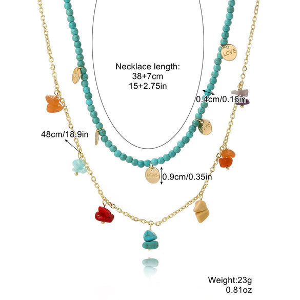 Jewelry Bracelet And Necklace Mixed Material Ball Chain Ushape Geometric Electroplating For Women