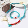 Jewelry Bracelet And Necklace Mixed Material Ball Chain Ushape Geometric Electroplating For Women