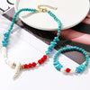 Jewelry Bracelet And Necklace Mixed Material Ball Chain Ushape Geometric Electroplating For Women