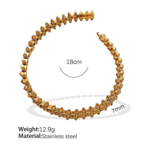 Jewelry Bracelet And Ring Combination Hip Hop Street Style 316L Stainless Steel Electroplating