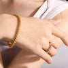 Jewelry Bracelet And Ring Combination Hip Hop Street Style 316L Stainless Steel Electroplating