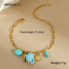 Jewelry Bracelet Necklace Stainless Steel Geometric Tassel Starfish Shell Pendant Electroplating