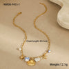 Jewelry Bracelet Necklace Stainless Steel Geometric Tassel Starfish Shell Pendant Electroplating