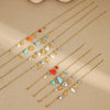 Jewelry Bracelet Necklace Stainless Steel Geometric Tassel Starfish Shell Pendant Electroplating