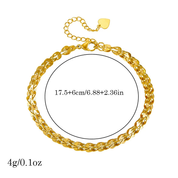 Jewelry Bracelet Necklace Suit Stainless Steel Gold Plated Fashion Simple Design Phoenix Tail Chain