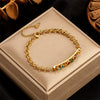 Jewelry Bracelet Titanium Steel Retro Style Electroplating