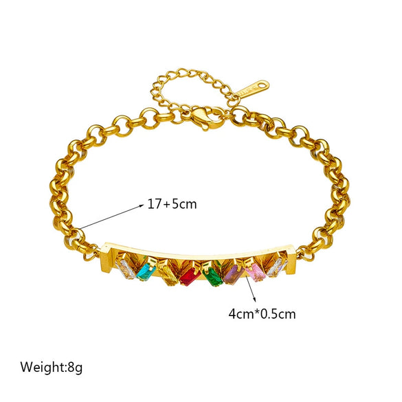Jewelry Bracelet Titanium Steel Retro Style Electroplating