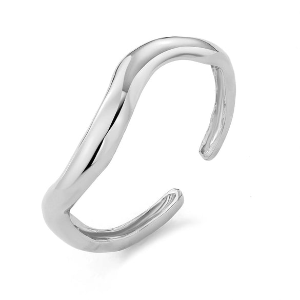Jewelry Bracelets Alloy Geometric Exaggerated Design Electroplating Wave Shape