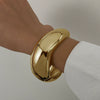 Jewelry Bracelets Alloy Geometric Exaggerated Design Electroplating Wave Shape