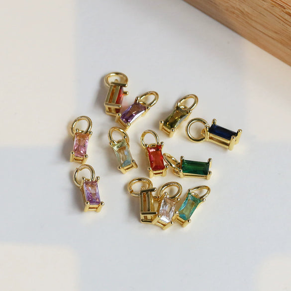 Jewelry Brass Copper Geometric Rectangular Tshaped Pendant Accessories With Electroplating