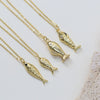 Jewelry Brass Pendant Necklace Ocean Fish Tropical Fish Animal Zodiac Electroplated