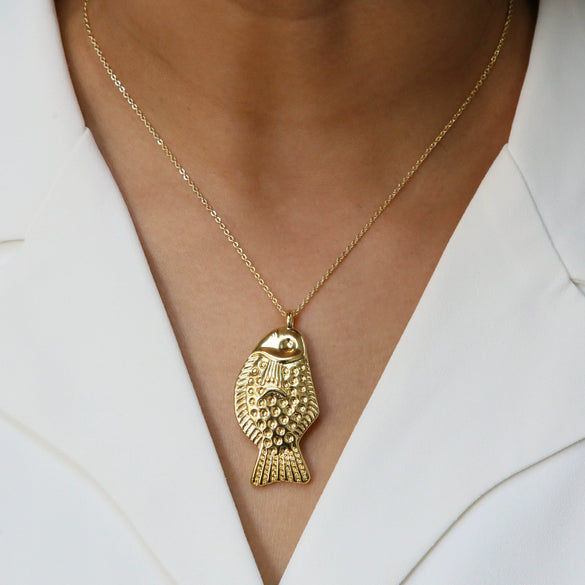 Jewelry Brass Pendant Necklace Ocean Fish Tropical Fish Animal Zodiac Electroplated