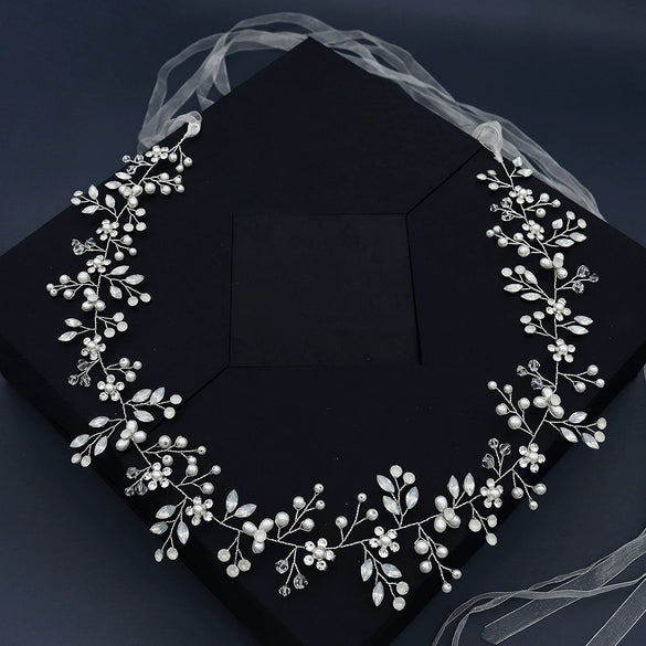 Jewelry Bridal Belt Handmade Flower Pearl Crystal Diamond Weaving Sweet Style