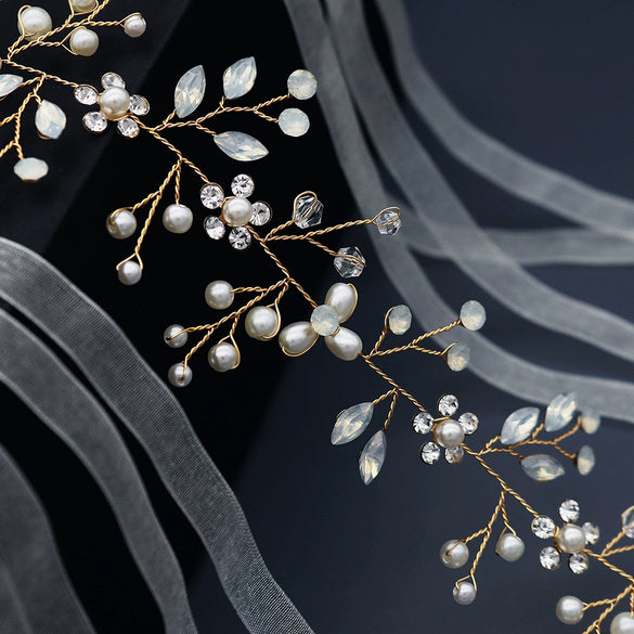 Jewelry Bridal Belt Handmade Flower Pearl Crystal Diamond Weaving Sweet Style