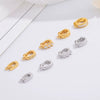 Jewelry Buckle 225 Silver Inlaid Zirconia Round Minimalist Geometric Diy Handmade