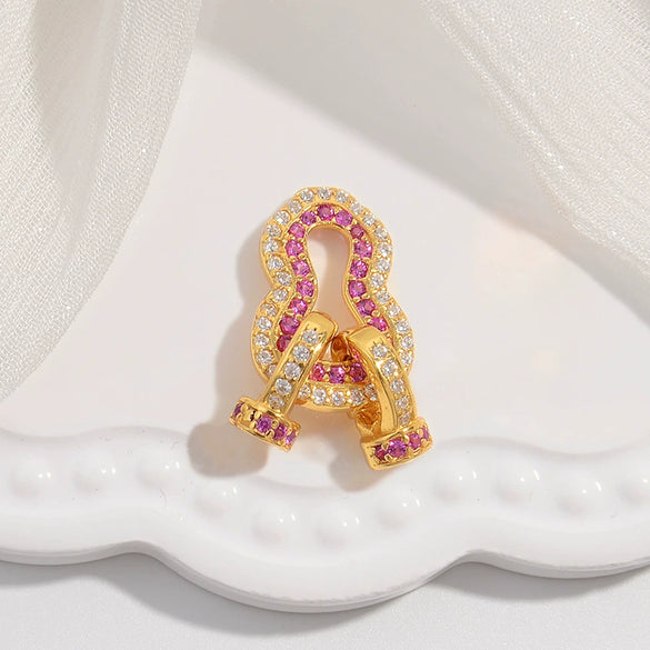 Jewelry Buckle Silver 925 Pearl Gourd Zirconia Fashion
