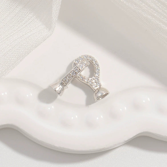 Jewelry Buckle Silver 925 Pearl Gourd Zirconia Fashion