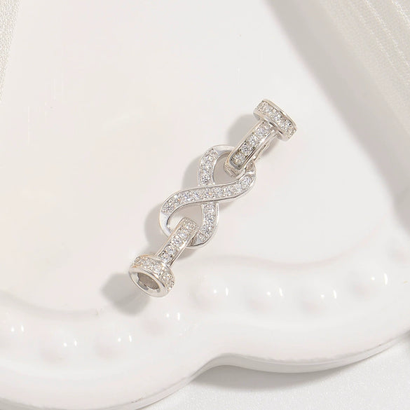 Jewelry Buckle Silver 925 Pearl Gourd Zirconia Fashion