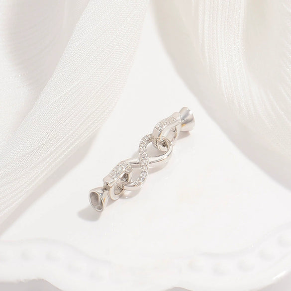 Jewelry Buckle Silver 925 Pearl Gourd Zirconia Fashion