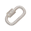 Jewelry Buckle Zircon Pendant Pin Copper Rectangular Geometric Electroplated Micropaved Accessories