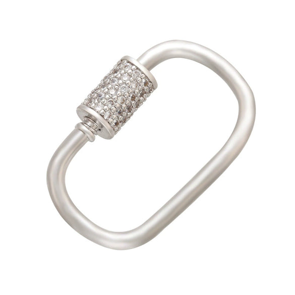 Jewelry Buckle Zircon Pendant Pin Copper Rectangular Geometric Electroplated Micropaved Accessories