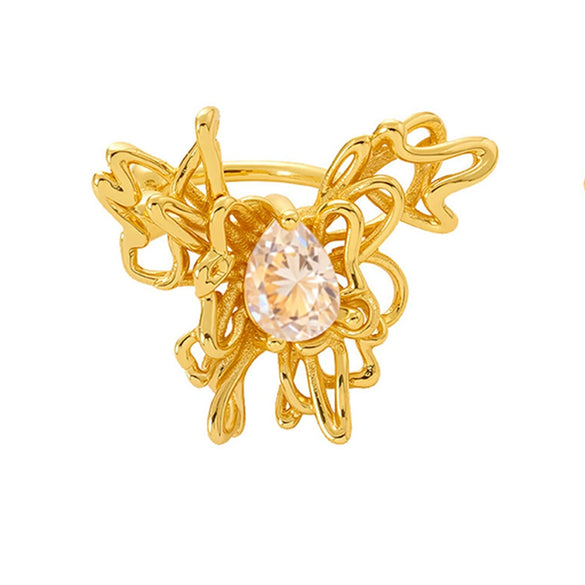 Jewelry Butterfly Ear Clip 316L Stainless Steel Geometric Animal Style Electroplated