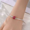 Jewelry Butterfly Flower Charm Hanging Beads Safety Chain Fixed Buckle White Copper Silver Plated Dripping Oil