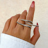 Jewelry Butterfly Knuckle Ring Alloy Bow Electroplated