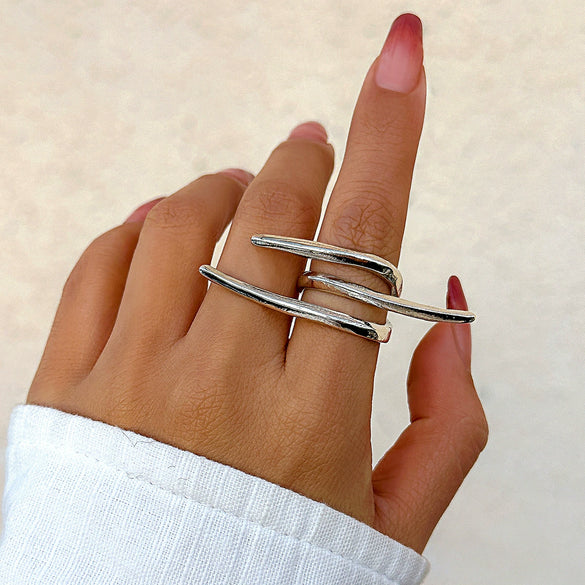 Jewelry Butterfly Knuckle Ring Alloy Bow Electroplated